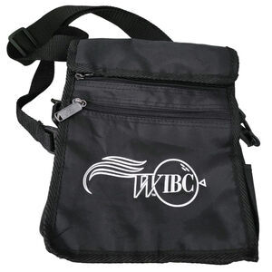 W IBC Radio Crossbody Nylon Purse Travel Bag Vintage Advertising